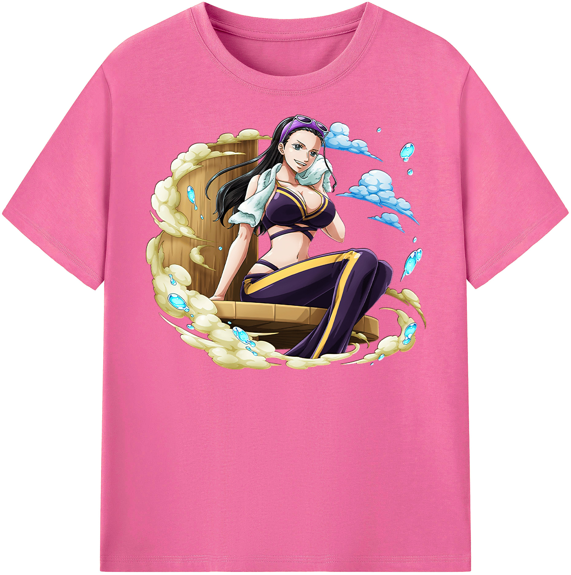 ワンピース ニコ・ロビン ONE PIECE Nico Robin レディースカジュアルプリントTシャツ（綿100％）